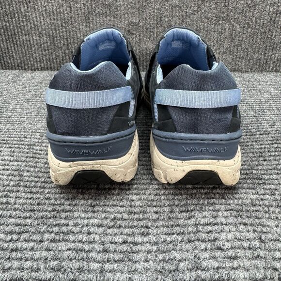 Clarks Wave Plateau Slip On Shoes Womens 11W Wide Navy Blue Nubuck Waterproof - Picture 5 of 10